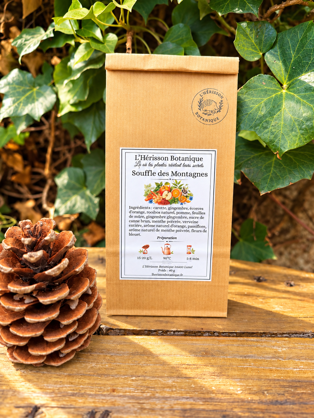 Souffle des Montagnes – Rooibos Orange, Menthe & Gingembre -40 g