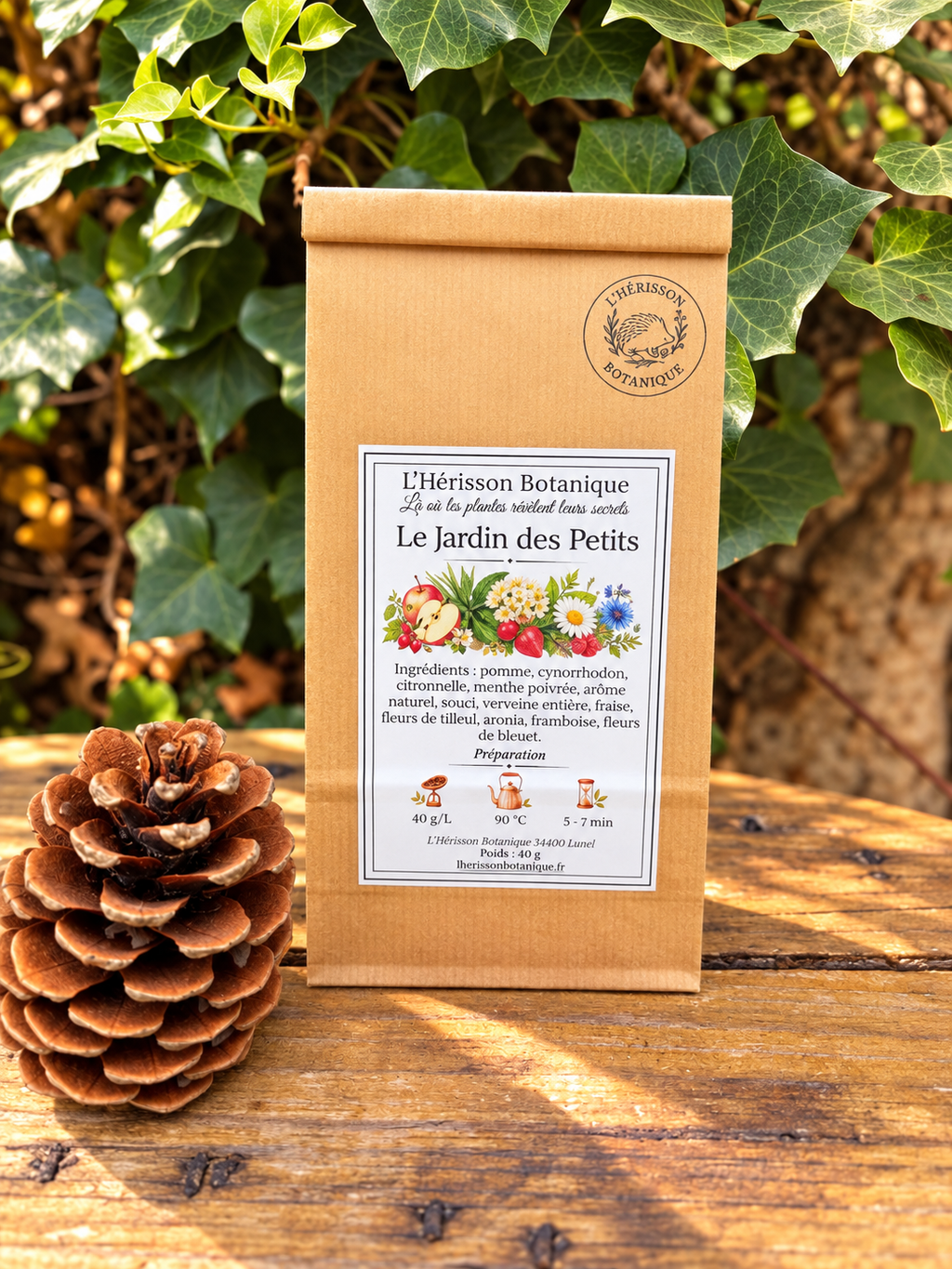 Le Jardin des Petits – Infusion fraise & framboise pour enfants- 40 g