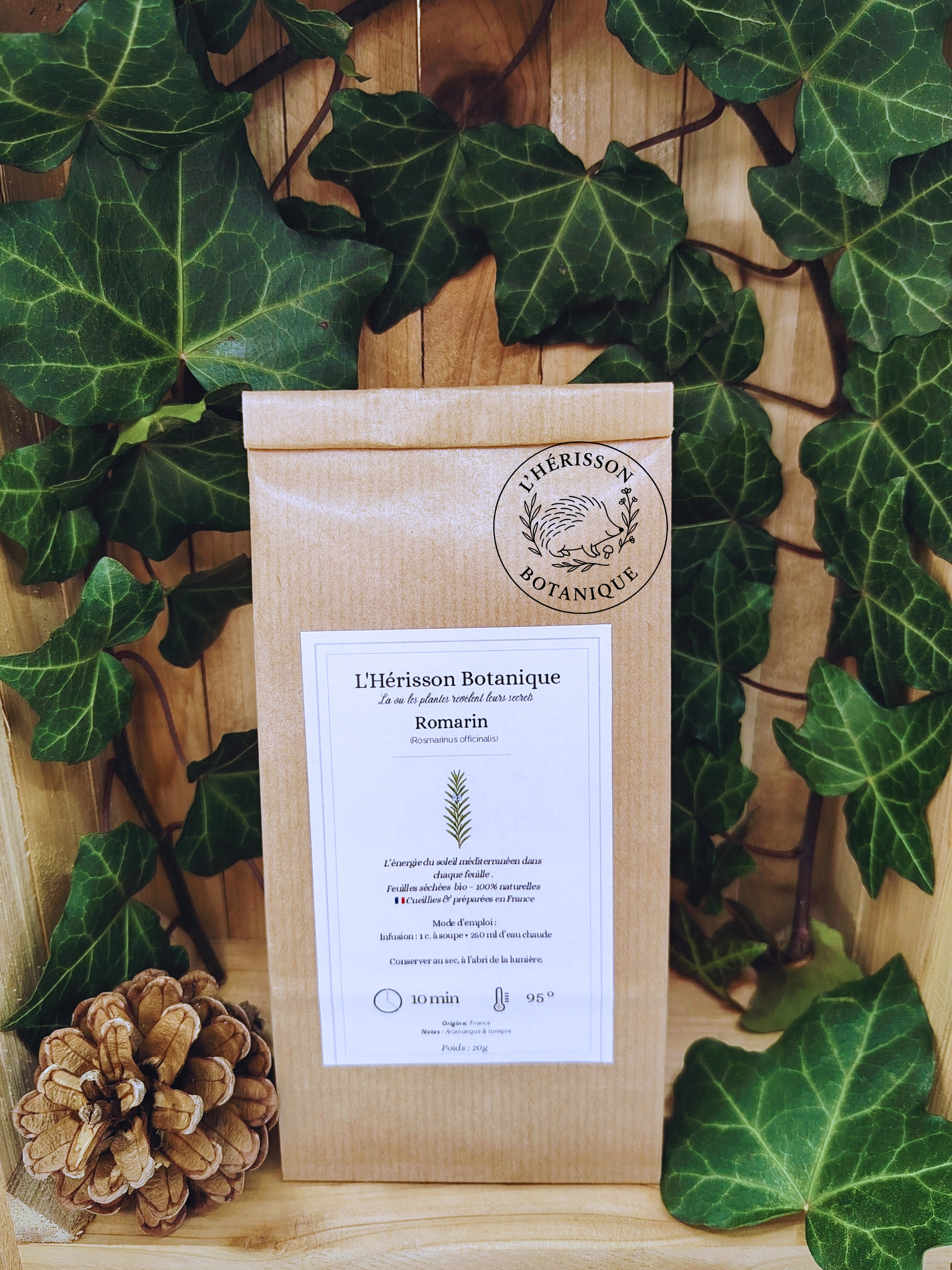 ROMARIN (Rosmarinus officinalis )feuilles UE bio 20 g ( Origine France )