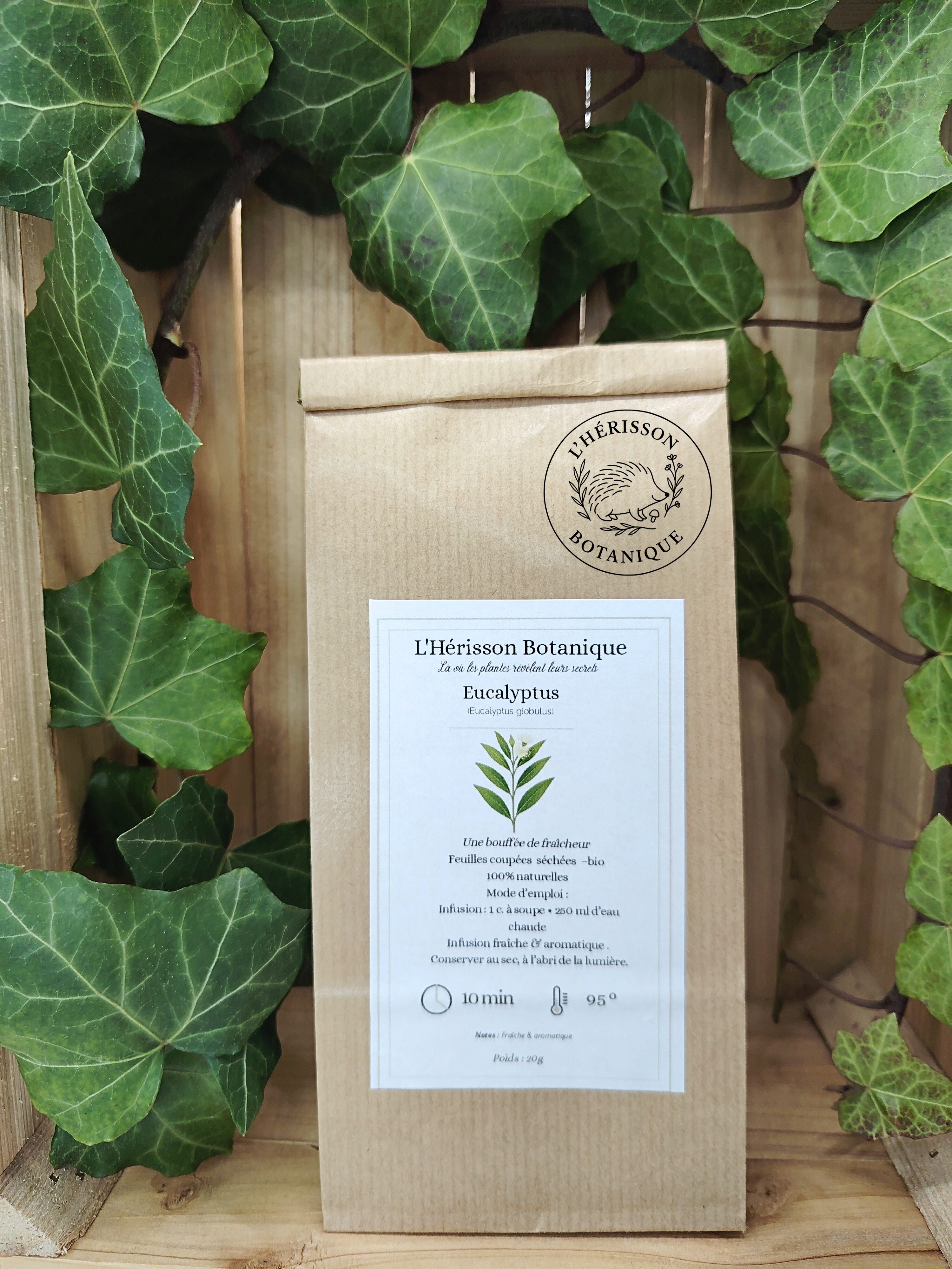 EUCALYPTUS ( Eucalyptus globulus ) feuilles coupées bio 25g