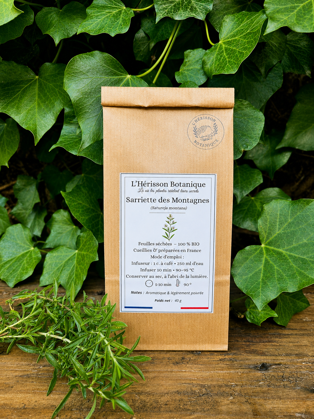 SARRIETTE DES MONTAGNES  (Satureja montana L. )50 g feuille entière bio