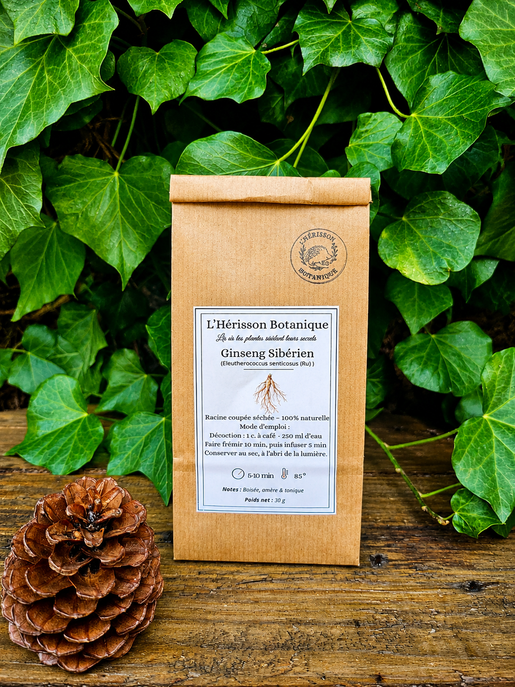 GINSENG SIBÉRIEN ( Eleutherococcus senticosus (Ru) ) racines coupées  30 g