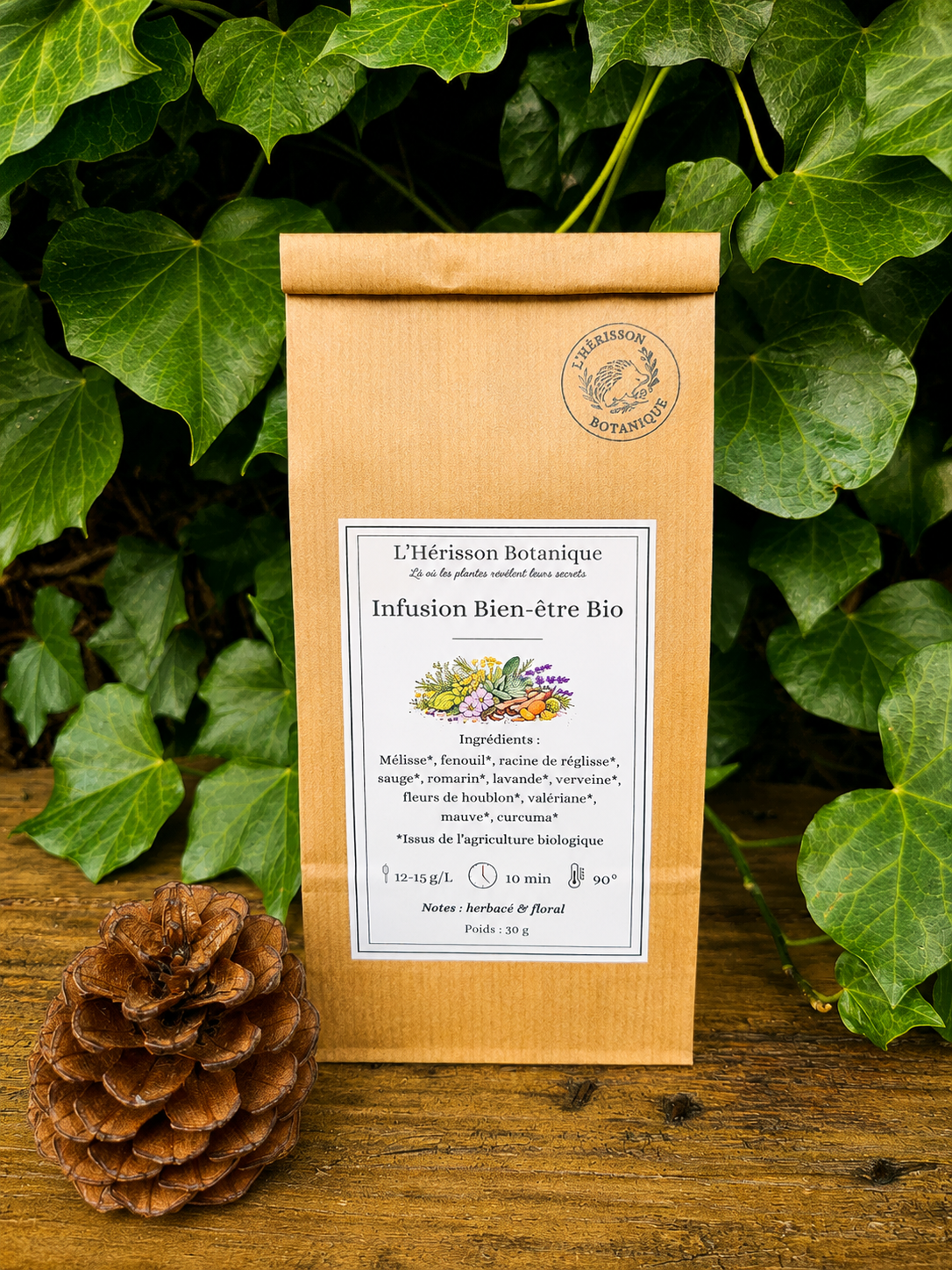 Infusion Bien-Être 30 g– Relaxation & Équilibre